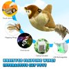 KreizyGo Cat Toys, Flapping Wings Sparrow Catnip Toys, Vivid Chirping, Simulation Bird Interactive Cat Toy for Kitten Kitty Exercise, Fluffy Plush Dog Toys, Touch Activated, Rechargeable
