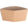 Genuine Joe GJO19049PK Protective Corrugated Cup Sleeve, Brown (Pack of 50), 16 oz