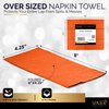 Dinner Napkins Disposable Guest Towels, Orange Beverage Napkins Soft and Absorbent Paper Napkins Dinner Size for Party, Wedding, 8” x 4.5” 2 Ply Party Napkins, Pack of 40 - by Amcrate