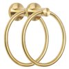 HouseAid Stainless Steel Towel Ring for Bathroom Hand Towel Holder Modern Circle Towel Hanger Round Towel Rack Wall Mounted Brushed Gold (2Pack)
