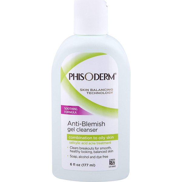 Phisoderm Anti Blemish Gel Cleanser 6oz (pack of 2)