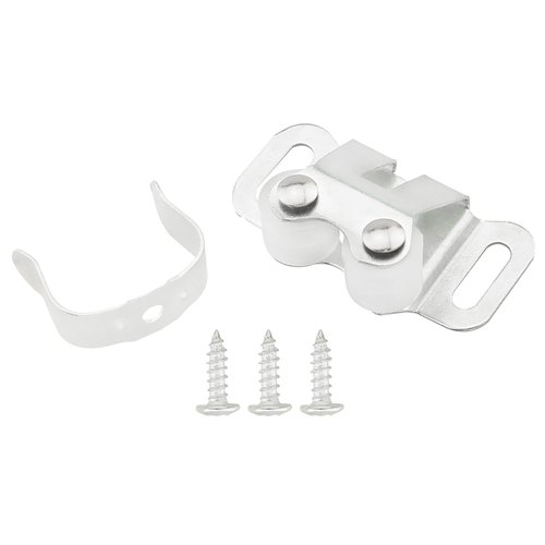 ZZLZX 4PCS Cabinet Spring Lock Clasp with 12 Screws Mobile Home Cabinet Door Latch with Double Wheel Ball Lock Door Bumpers Door Catch Locks for Mailboxes Travel Trailer Doors RVs Vanity Tables