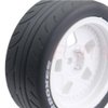 fujita RC 1/10 Wheels and Tires Rubber Tire Set and Hard Plastic Wheels for 1/10 Race RC Drift Car HSP Tamiya HPI Kyosho FAZER MK2 HSP RC 3RACING D5 (White)