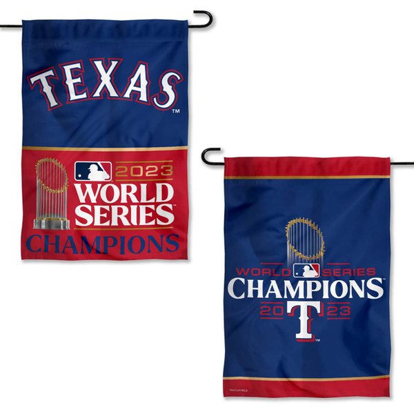 Texas Rangers 2023 World Champions Double Sided Garden Flag