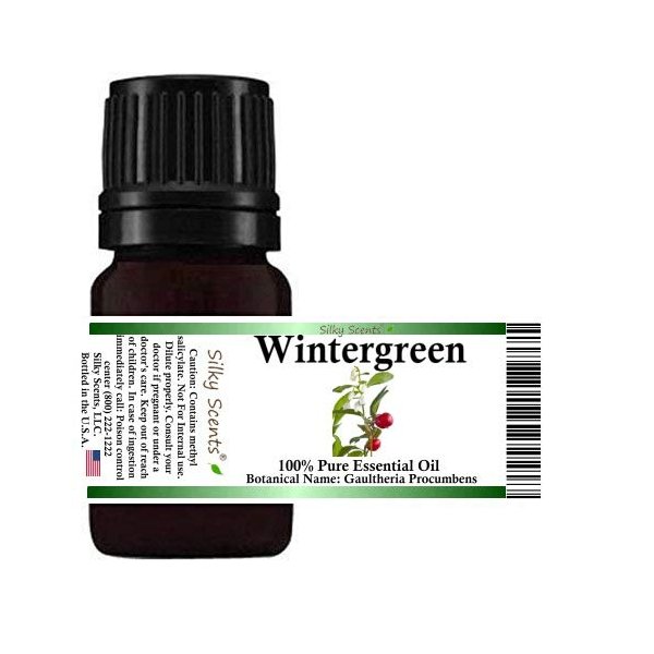 Wintergreen Essential Oil by Silky Scents - 100% Pure and Natural with Certified Child Resistant Cap, 15 ML