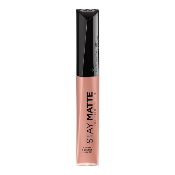 Rimmel London Stay Matte Liquid Lip Color with Full Coverage Kiss-Proof Waterproof Matte Lipstick Formula that Lasts 12 Hours - 708 Mwah, .21oz