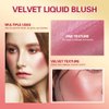 Liquid Blush For Cheeks, Soft Velvet Cream Blush Face Blush Makeup, Pink Blush Red Blush Skin Tint, Natural-Looking Matte Finish Makeup Blush Stick, Waterproof&Long Lasting Dewy Cheek Tint, Moisturizing&Lightweight Blendable Feel Blush Makeup (2#)