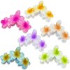 Bmobuo Flower Hair Clips 6Pcs Flower Claw Clips Cute Hair Clips for Women Hawaiian Flower Hair Clips for Thick Hair, Summer Essentials Beach Hair Accessories