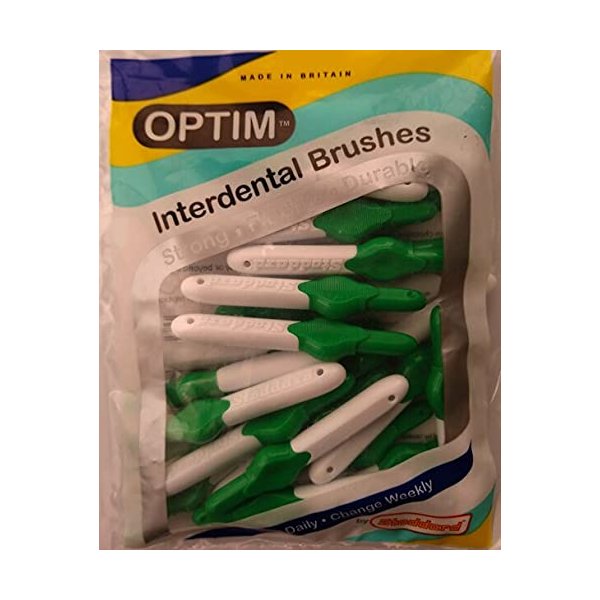 Stoddard OPTIM Soft Interdental Brushes Medium 5mm Green 25-Pack