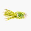 Scum Frog Popper Topwater Bass Fishing Hollow Body Frog Lure with Weedless Hooks, Natural Green and Yellow,One Size