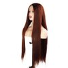 FuivJuix 28 Inch #33 Reddish Brown Lace Front Wigs Human Hair Bleached Knots 4X1 Hd Transparent Lace Closure Wig 150% Density Chestnut Brown Straight Wig Human Hair Brazilian Virgin Hair