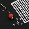 SAMSFX 500PCS Carp Fishing Hair Stops for Fishing Float Baitstops Boilie Stops Clear Color