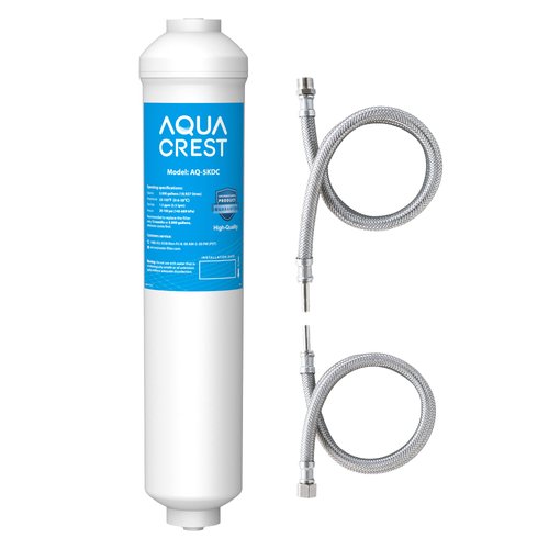 AQUA CREST 5KDC Under Sink Water Filtration System, Direct Connect Under Sink Water Filter, Reduces PFAS, PFOA/PFOS, Chlorine, NSF/ANSI Tested 5K Gallons Ultra High Capacity, USA Tech