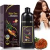 BKPPLZP Natural Brown Hair Dye Shampoo for Women Magic Instant 3 in 1 Hair Color Shampoo,Nourshing Brown Shampoo Colors Long Lasting Highly Coverage Brown Hair Dye in Minutes-100ml