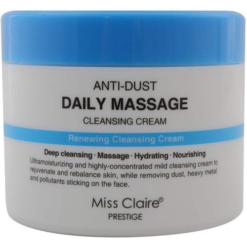 Miss Claire Prestige Anti-dust Daily Massage Cleansing Cream, White, 300 ml