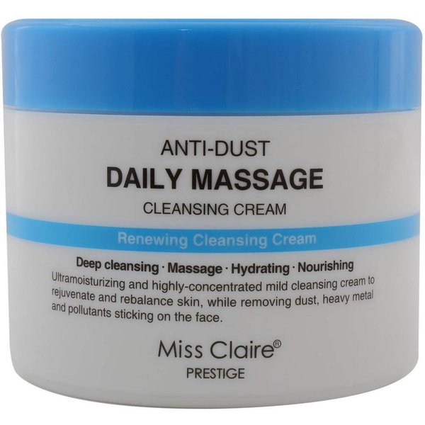 Miss Claire Prestige Anti-dust Daily Massage Cleansing Cream, White, 300 ml