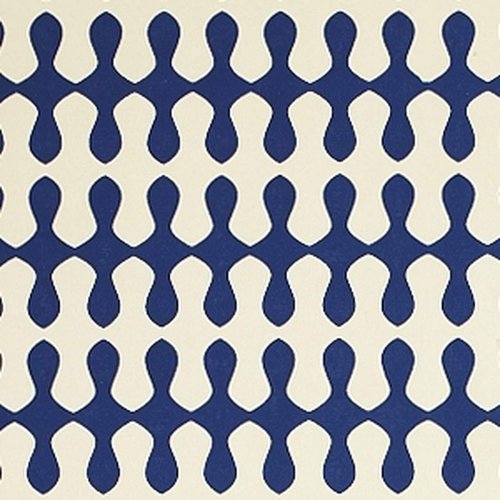 Gift Wrap - Wave - Cream/Blue