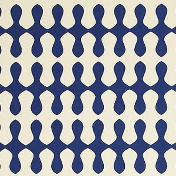 Gift Wrap - Wave - Cream/Blue