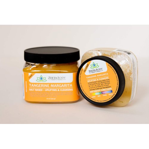Salty Tangerine Margarita Body Scrub Sea Salt Almond Oil 18oz.