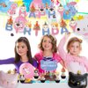 JOPARY Cat Themed Birthday Party Decorations Supplies for Kids Girl, Including Happy Birthday Banners Cat Aluminum Film Balloons Cupcakes Topper Cat Balloons for Pet Cat Parties and Kids' Birthdays