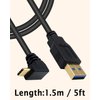 Dafensoy USB Type C Cable 90 Degree, Type C Fast Charging Cable, USB A 3.0 to USB C 3.1 Up & Down Angle Charging Cable, of Mobile Phones or Tablets Fast Charging (1.5M/5feet)