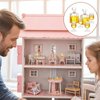 JJUNW 6 Pcs 1:12 Scale Dollhouse Miniature Accessories, A Set of Exquisite Mini Whiskey Wine Bottle Bar Model, Verisimilitude Mini Whiskey Wine Decoration for Décor Dollhouse Accessories (Yellow)