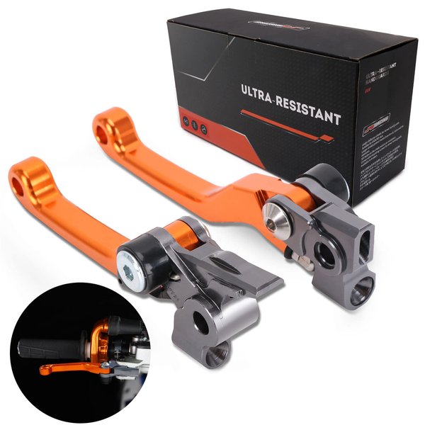 JFG Racing CNC Foldable Brake Clutch Levers for 350 450 SX SXR SXF XCF XCFW XCRW XCW EXCR EXC 125 150 200 250 300 350 500 SX XC EXC XCFW XCW SXF XCF EXC EXCF(SIX Days) 14-22