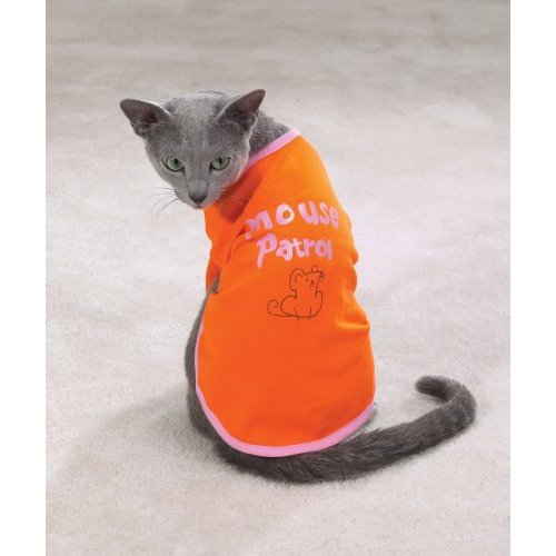 Casual Kitty "Mouse Patrol" Humor Tee (Cat Shirt) - Medium