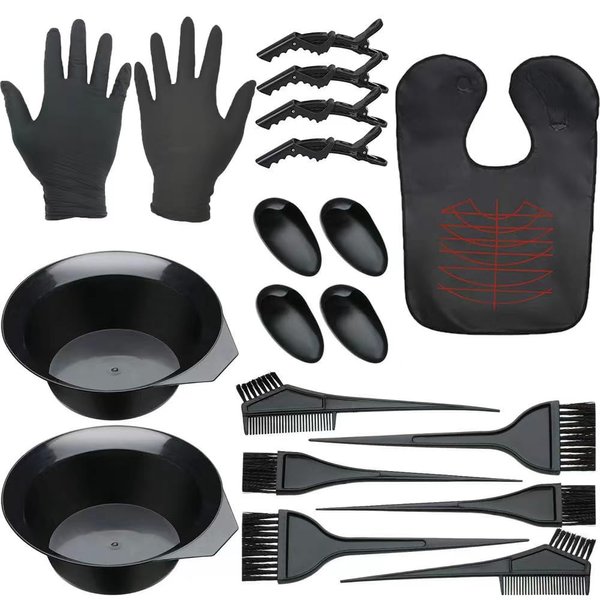 Pangogogo 19Pcs Hair Dye Kit, Easy to Handle Hair Dye Brush, Convenient & Sturdy Hair Dye Bowl And Brush for Professional Salon, SPA & At-Home Use