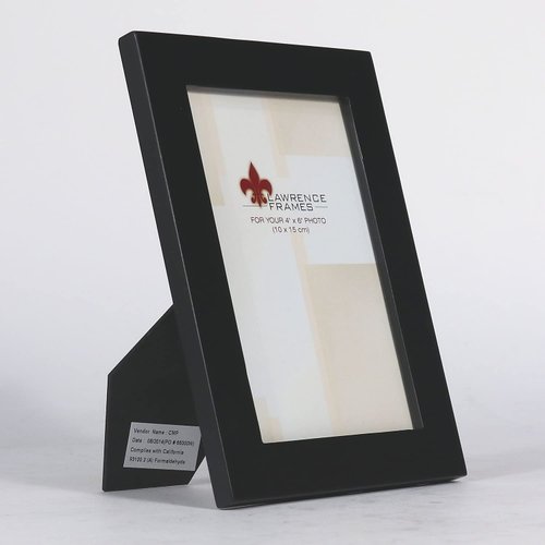 Lawrence Frames 34346 Black Wood Classic 4x6 Picture Frame
