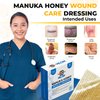 Hilom Medical Grade Manuka Honey Gauze Dressing 4 inch x 4 inch (5 Pack - Non-Adherent) | First Aid for Minor Wounds Such as Cuts or Advanced Wound Care of Bed Sores, Burns, or Lacerations
