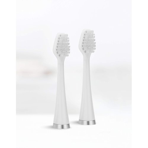 Supersmile Series II LS45 Replacement Brush Heads for Sonic Pulse Toothbrush - Patented 45° Soft Bristles Deliver Professional Teeth Cleaning - No Sensitivity (White, 2 Count)