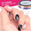 Teenitor Nail Art Kit Nail Art Tools, Nail Design Kit with Nail Art Brushes, Nail Tape Nail Gems Rhinestones, Nail Dotting Tools Nail Foil, Butterfly Nail Design Tools for Nail Art Supplies