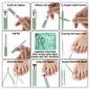 Manicure Pedicure Set - Nail Clippers Toenail Clippers Kit,Professional Manicure Kit Pedicure Kit,Nail Care Kit with,Green Travel Case, Set of 12