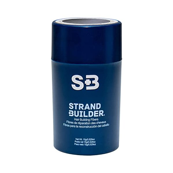 Strand Builder Hair Fibers for Thinning Hair and Hair Loss, Natural Keratin Hair Building Fibers, Undetectable Hair Thickener for Men or Women, 15g (Grey)