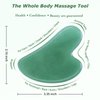 Desnice Gua Sha Facial Tools, Natural Jade Stone Guasha Tool, GUA SHA Scraping Massage Tool for Face and Body Massage, SPA Acupuncture Therapy Trigger Point Treatment with Travel Pouch