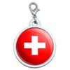 GRAPHICS & MORE Switzerland Swiss Flag Large Chrome Plated Metal Pet Dog Cat ID Tag