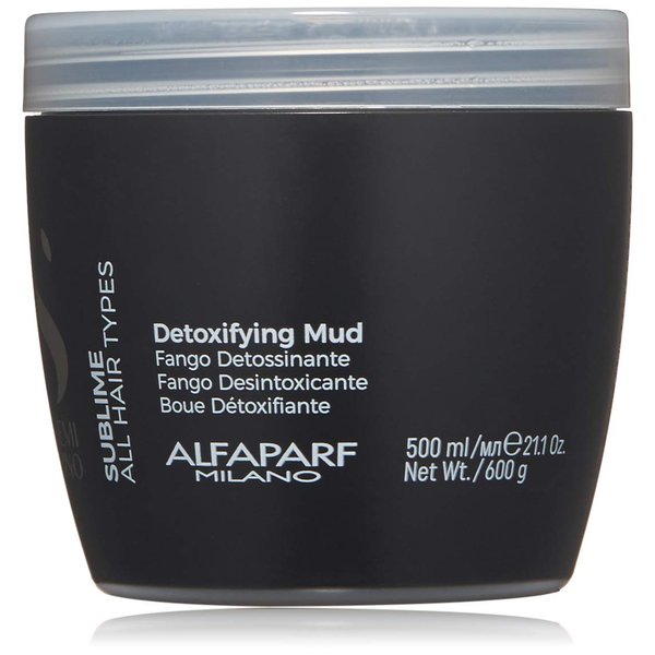 Alfaparf Milano Semi Di Lino Sublime Detoxifying Deep Cleansing Mud Treatment - Safe on Color Treated Hair - Clay-Based Detox for Hair - Professional Salon Quality - 21.1 oz.
