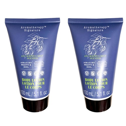 Aromatherapy Signature Body Lotion - Eucalyptus Mint Scented 5.1fl oz/150ml (Set of 2 Pack)