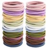 50PCS Womens Elastics Hair Tie, 4mm Colorful Ponytail Holders Hair Bands for Medium to Thick Hair, Curly Hair, Women or Men (4mm Colorful)
