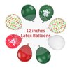 50PCS Red Green and White Balloons,12 inch Christmas Balloons Christmas Balloon Arch Kit Party Decoration,Suitable for Christmas Decoration Birthday Party Supplies