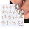 4 Sheets 5D Crystal Soft Glue Embossed Sun Star Nail Stickers for Nail Art with Rhinestones - Colorful Irregular Geometric Flower Butterfly Nail Art Stickers Decals Designs for Women Girls Acrylic