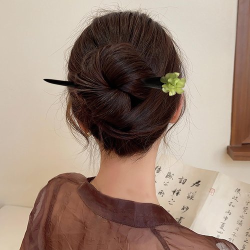 Hair Sticks for Buns, Set of 2 Flower Hair Chopsticks for Women