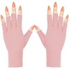 COOSLIM Anti UV Gloves for Gel Nail Lamp, UPF50+ Protection Gloves for Manicures, UV Sun Protection Gloves for Women-Pink