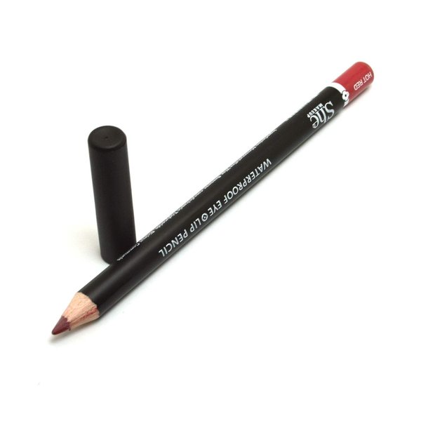 She Makeup 1 WP01 HOT RED WaterProof Eye & Lip Liner Pencil Eyeliner Lipliner 0.04 oz / 1.2g + Zipper Bag