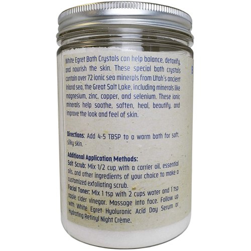 Bath Crystals Fine White Egret INC 30 oz Salt