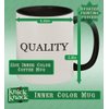 Knick Knack Gifts Don't Mess with A Vegan Woman. I Will Kale You. - 11oz Ceramic Colored Handle and Inside Coffee Mug Cup, Light Green