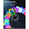 FIFINE Gaming USB Microphone, PC Computer Mic with 4 Polar Patterns for Podcast Streaming Recording YouTube, RGB Condenser Desktop Mic for PS4, Mac, with Headphone Jack-AmpliGame A8 Plus