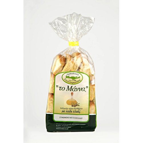 Whet Rusks with Olive Oil the manna (Kythirian Type) 500gr 21.16 Oz