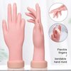 AORAEM Nail Trainning Hand Flexible Soft Practice Plastic Mannequin Hand Nails Tips Art Trainer Manicure Practice Hand Tool